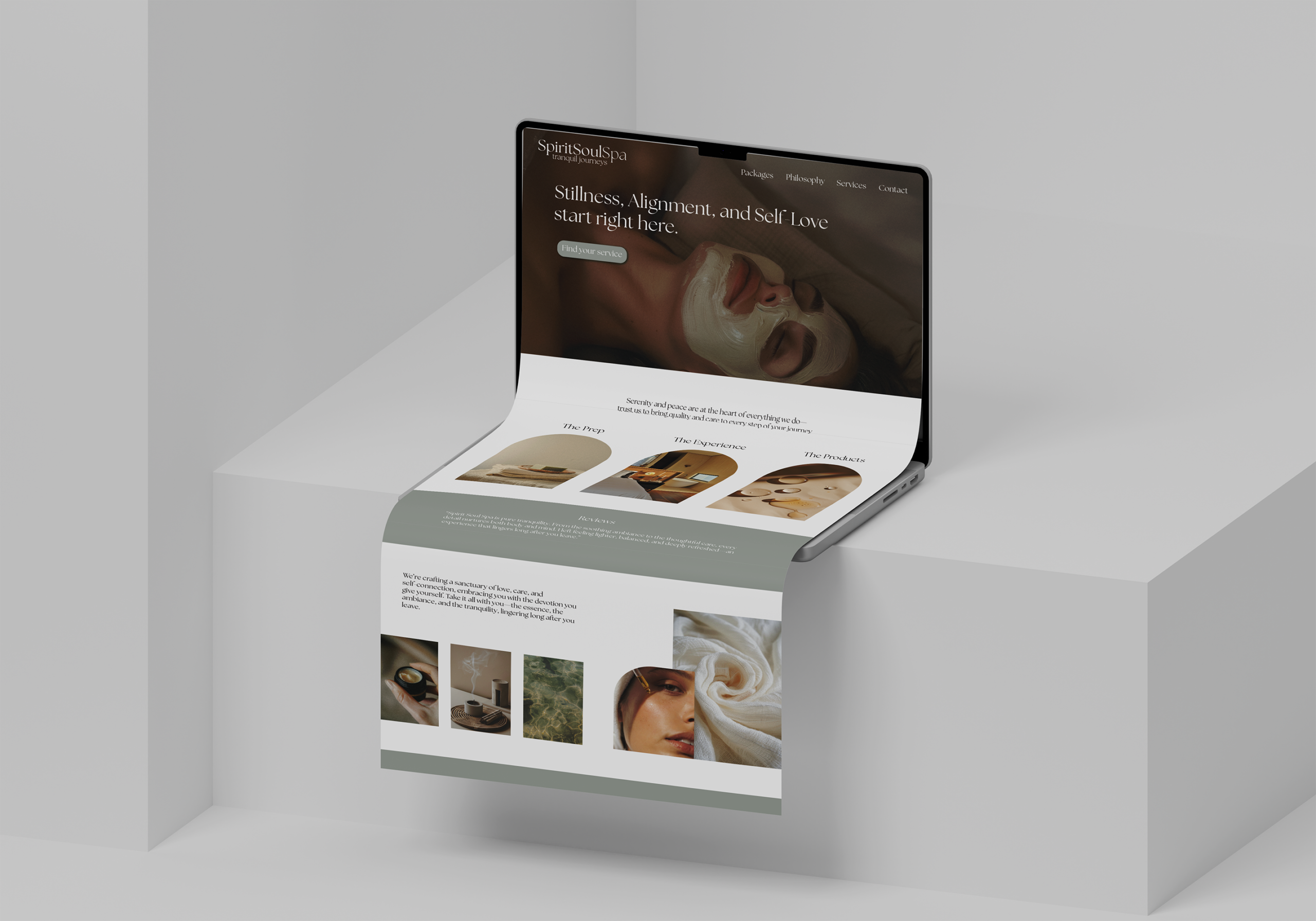 website spirit soul spa website